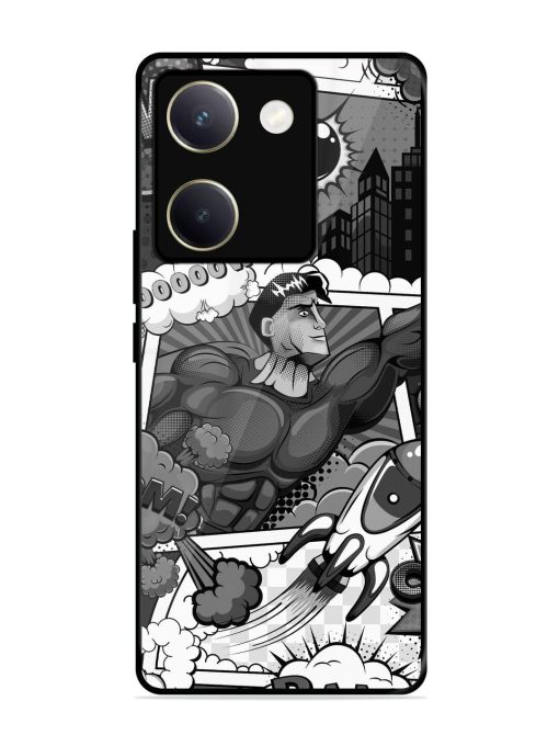 Comic Book Chaos Glossy Soft Edge Case for Vivo Y200 Pro (5G) Chachhi