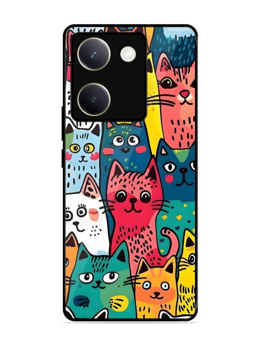 Feline Frenzy Glossy Soft Edge Case for Vivo Y200 Pro (5G) Chachhi