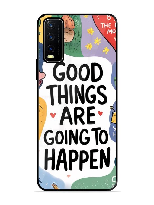 Uplifting Scribbles Glossy Soft Edge Case for Vivo Y20A Chachhi