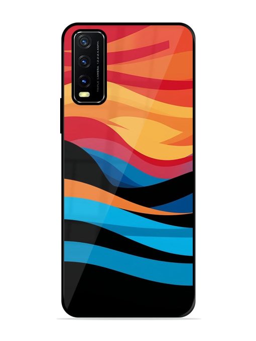 Blazing Currents Glossy Soft Edge Case for Vivo Y20A Chachhi