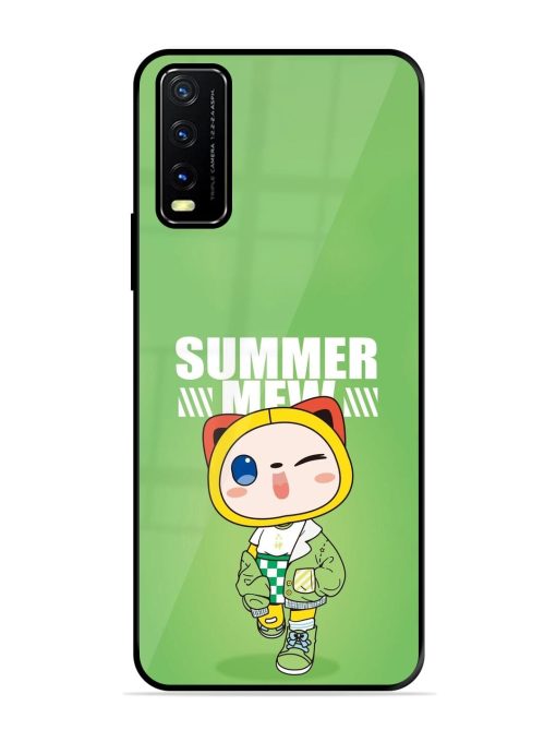 Purrfect Summer Glossy Soft Edge Case for Vivo Y20A Chachhi