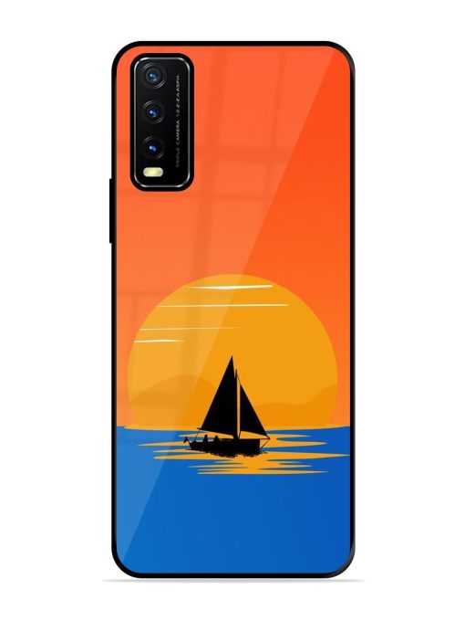 Sunset Sail Glossy Soft Edge Case for Vivo Y20A Chachhi