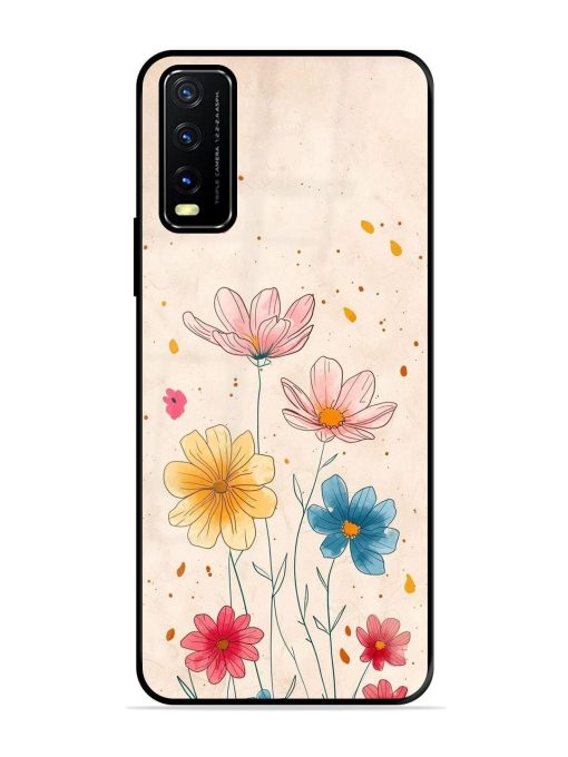 Delicate Bloom Glossy Soft Edge Case for Vivo Y20A Chachhi