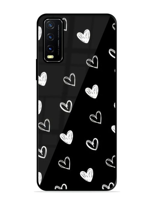 Scattered Hearts Glossy Soft Edge Case for Vivo Y20A Chachhi