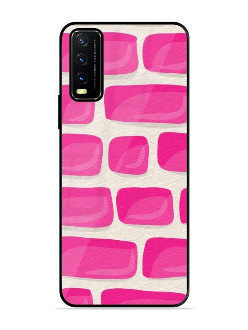 Pink Brick Wall Glossy Soft Edge Case for Vivo Y20A Chachhi