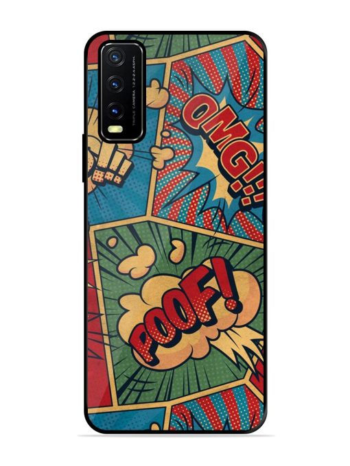 Comic Book Chaos Glossy Soft Edge Case for Vivo Y20A Chachhi