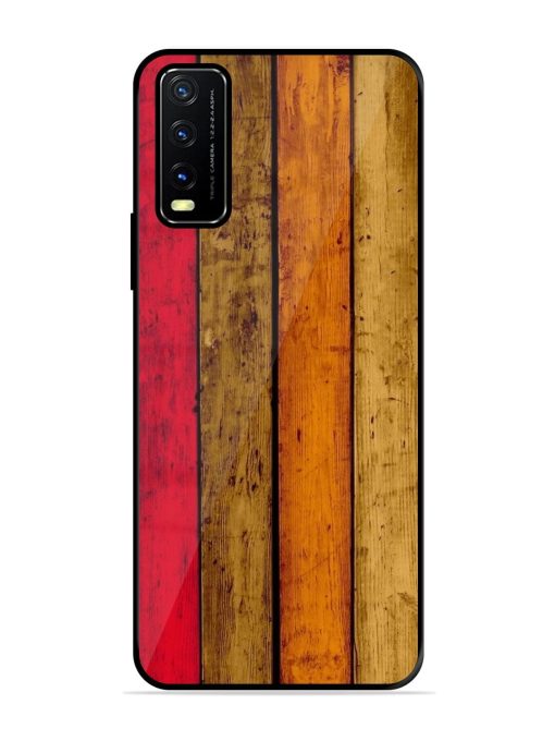 Colorful Woodgrain Glossy Soft Edge Case for Vivo Y20A Chachhi