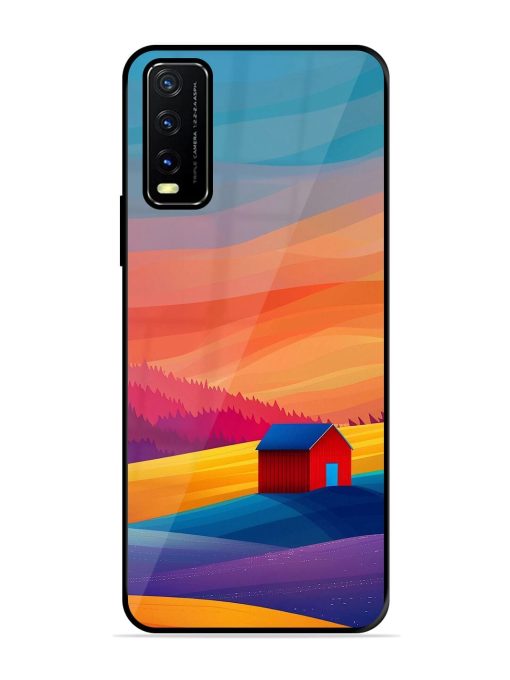 Sunset Solitude Glossy Soft Edge Case for Vivo Y20A Chachhi