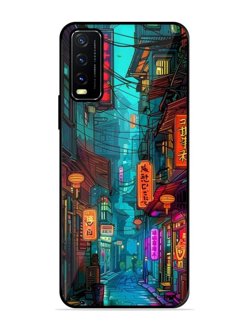 Neon Nightscape Glossy Soft Edge Case for Vivo Y20A Chachhi