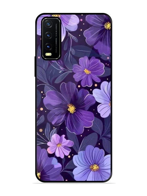 Purple Paradise Glossy Soft Edge Case for Vivo Y20A