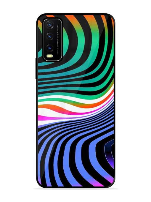 Psychedelic Waves Glossy Soft Edge Case for Vivo Y20A Chachhi