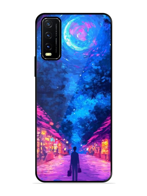 Neon Nightscape Glossy Soft Edge Case for Vivo Y20A Chachhi