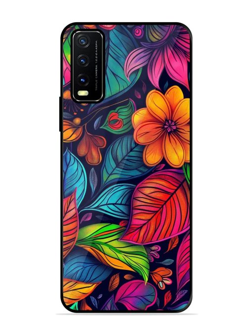 Rainbow Of Blooms Glossy Soft Edge Case for Vivo Y20A Chachhi