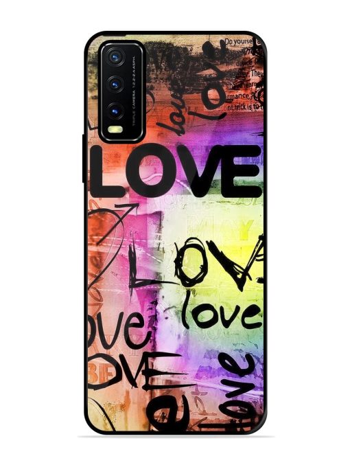 Love Graffiti Glossy Soft Edge Case for Vivo Y20A Chachhi