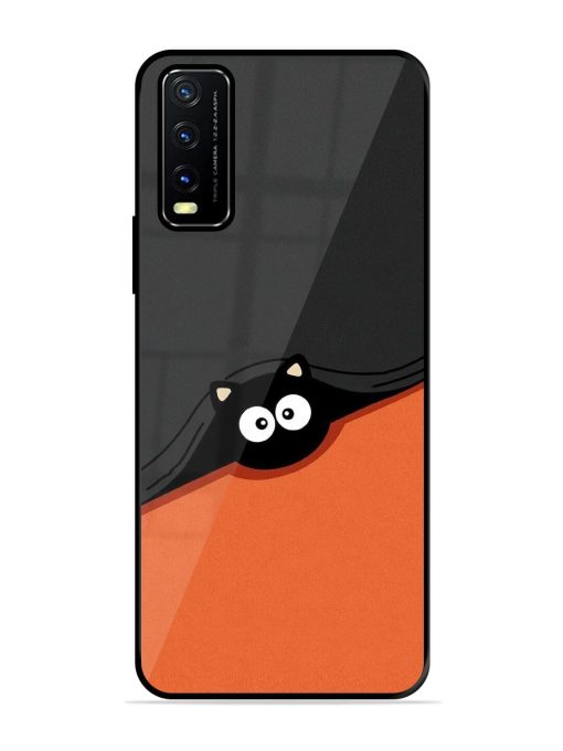 Peek-A-Boo Kitty Glossy Soft Edge Case for Vivo Y20A Chachhi