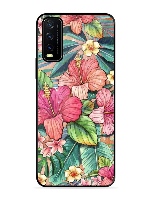 Tropical Tapestry Glossy Soft Edge Case for Vivo Y20A Chachhi