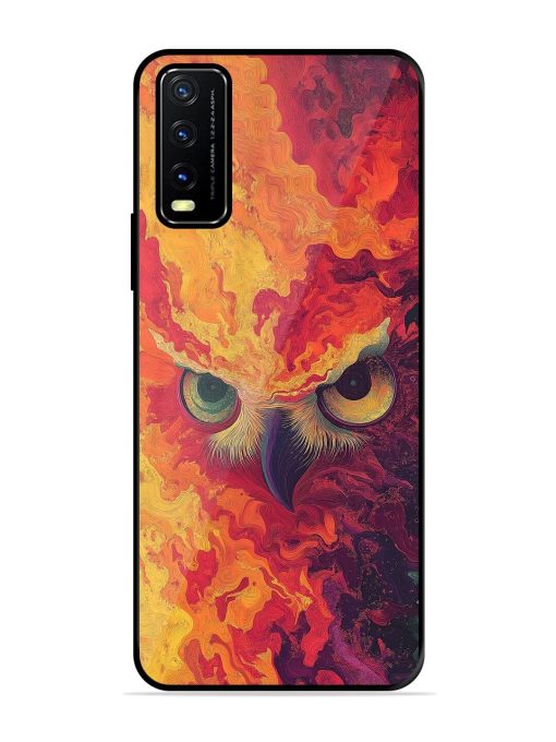 Fiery Owl Glossy Soft Edge Case for Vivo Y20A Chachhi