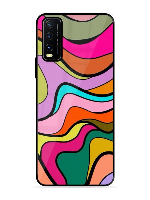 Wavy Wonder Glossy Soft Edge Case for Vivo Y20A Chachhi