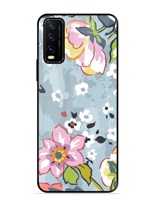 Floral Fantasy Glossy Soft Edge Case for Vivo Y20A Chachhi