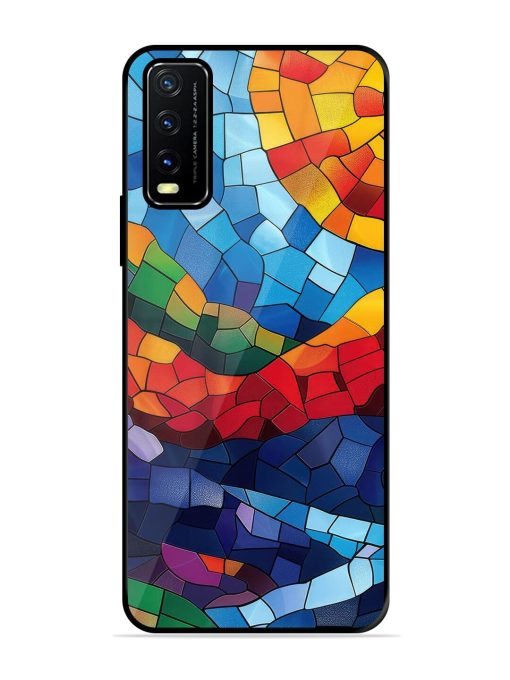 Mosaic Sunset Glossy Soft Edge Case for Vivo Y20A Chachhi