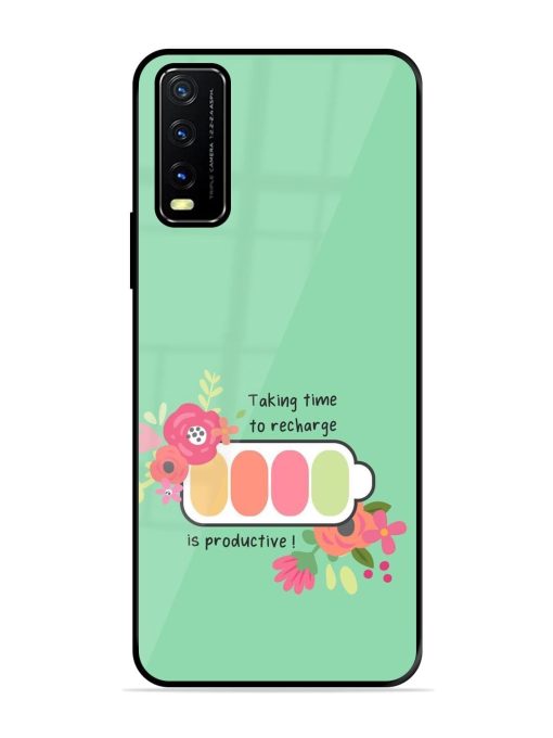 Recharge And Bloom Glossy Soft Edge Case for Vivo Y20A Chachhi