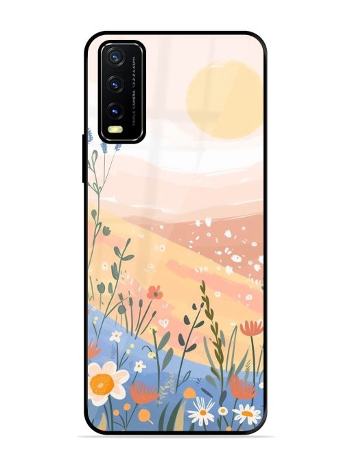 Golden Hour Blooms Glossy Soft Edge Case for Vivo Y20A Chachhi