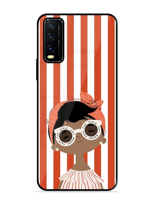 Girls Just Wanna Have Fun Glossy Soft Edge Case for Vivo Y20A Chachhi