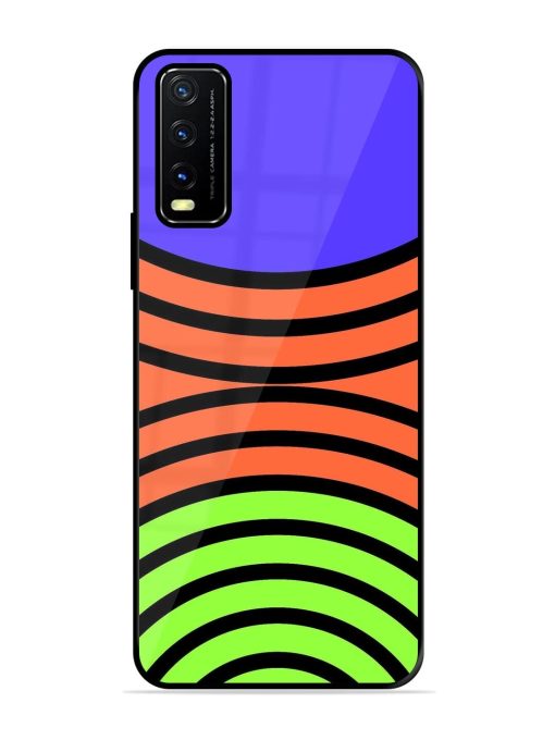 Psychedelic Stripe Symphony Glossy Soft Edge Case for Vivo Y20A Chachhi