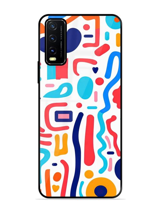 Whimsical Doodle Chaos Glossy Soft Edge Case for Vivo Y20A Chachhi