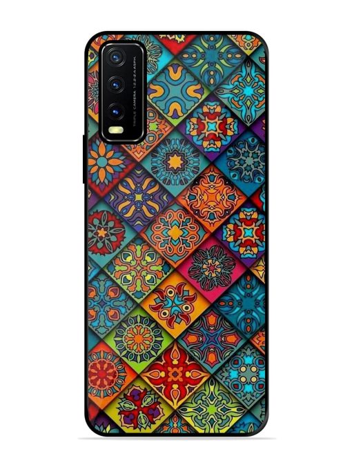 Patchwork Mandala Mosaic Glossy Soft Edge Case for Vivo Y20A Chachhi