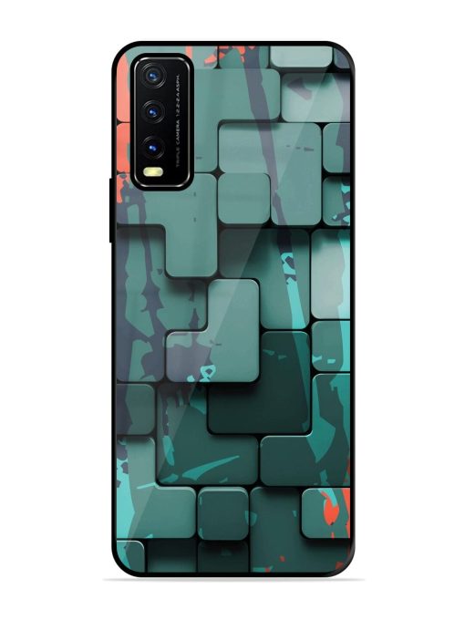 Abstract Geometric Mosaic Glossy Soft Edge Case for Vivo Y20A Chachhi