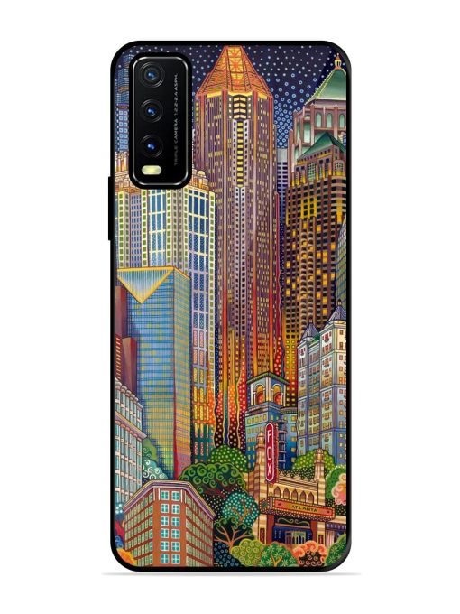 Neon Nightscape Glossy Soft Edge Case for Vivo Y20A Chachhi