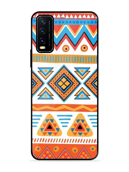 Vibrant Tribal Pattern Glossy Soft Edge Case for Vivo Y20G Chachhi