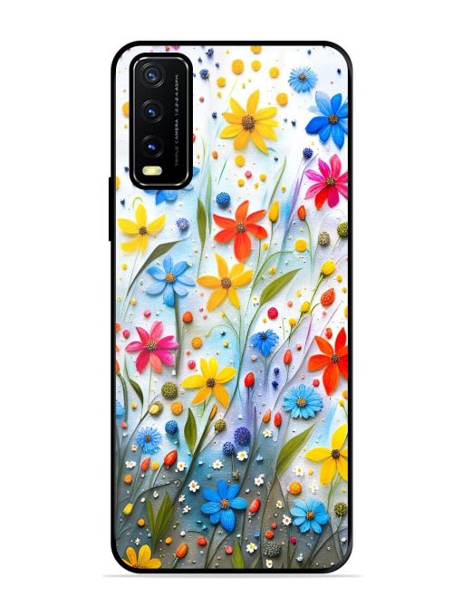 Vibrant Floral Glossy Soft Edge Case for Vivo Y20G Chachhi