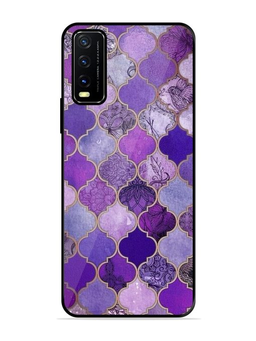 Purple Mosaic Magic Glossy Soft Edge Case for Vivo Y20G Chachhi