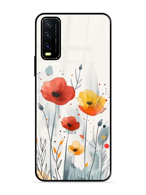 Poppy Fields Glossy Soft Edge Case for Vivo Y20G Chachhi