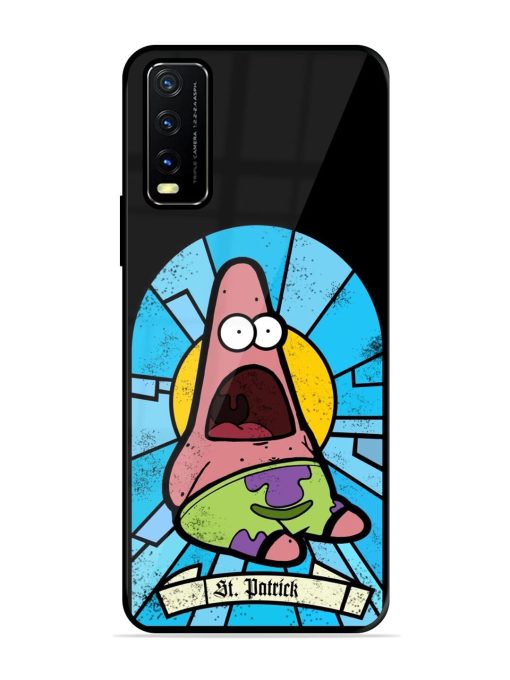 St. Patrick'S Day Stained Glass Patrick Star Glossy Soft Edge Case for Vivo Y20G Chachhi