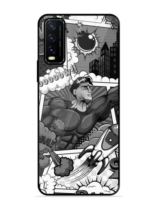 Comic Book Chaos Glossy Soft Edge Case for Vivo Y20G Chachhi