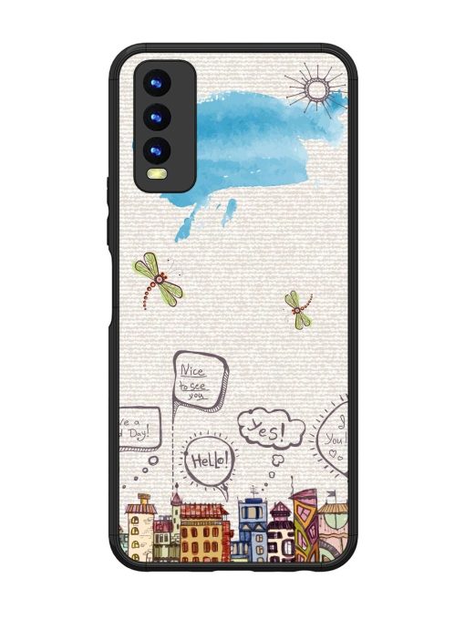 Doodle City Glossy Soft Edge Case for Vivo Y20I Chachhi