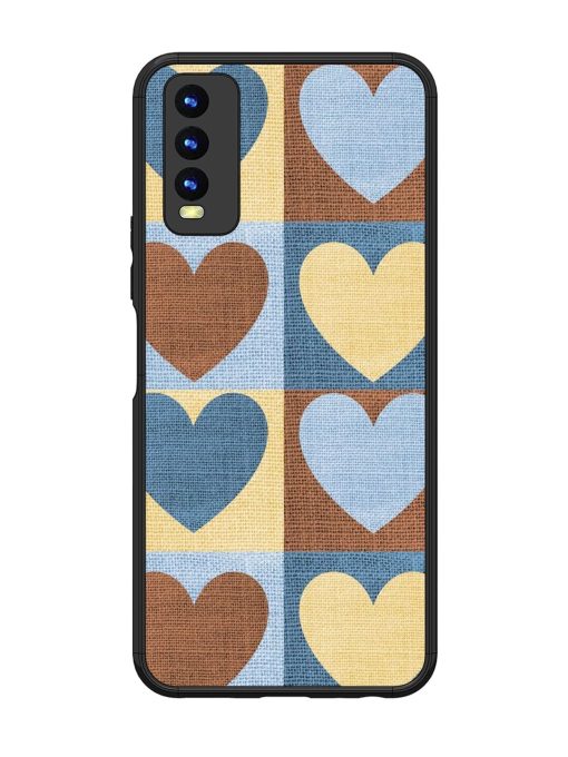 Hearts On Canvas Glossy Soft Edge Case for Vivo Y20I Chachhi