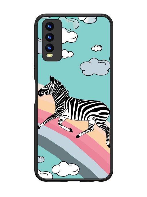 Zebra On A Rainbow Glossy Soft Edge Case for Vivo Y20I Chachhi