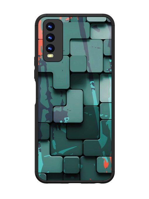 Abstract Geometric Mosaic Glossy Soft Edge Case for Vivo Y20I Chachhi