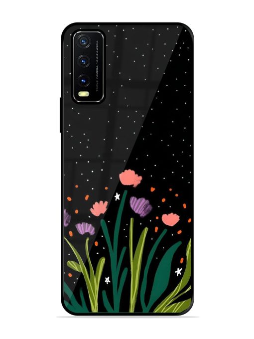 Midnight Bloom Glossy Soft Edge Case for Vivo Y20T Chachhi