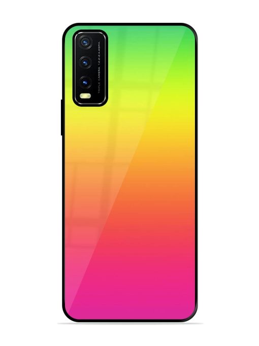 Rainbow Gradient Glossy Soft Edge Case for Vivo Y20T Chachhi