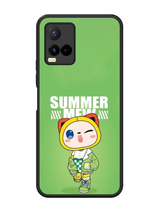 Purrfect Summer Glossy Soft Edge Case for Vivo Y21 Chachhi