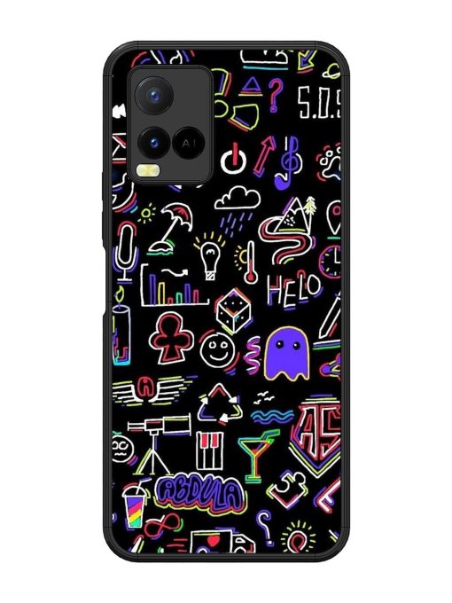 Neon Doodle Glossy Soft Edge Case for Vivo Y21 Chachhi