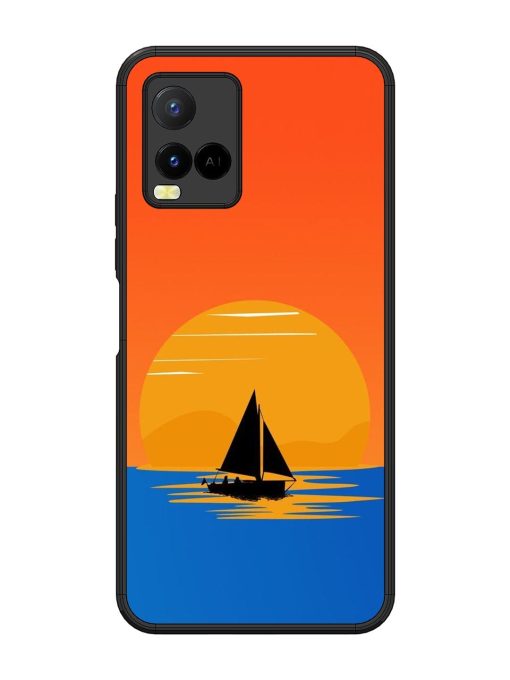 Sunset Sail Glossy Soft Edge Case for Vivo Y21 Chachhi