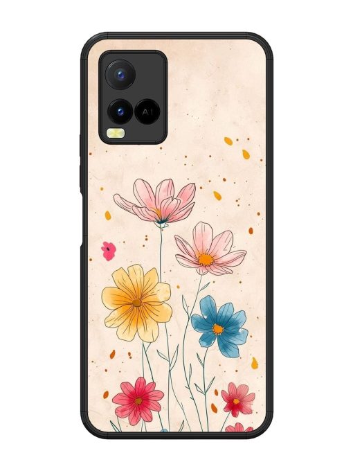 Delicate Bloom Glossy Soft Edge Case for Vivo Y21 Chachhi