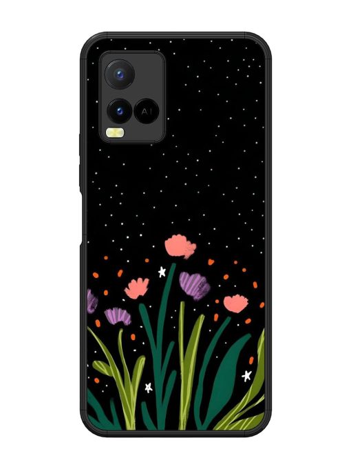 Midnight Bloom Glossy Soft Edge Case for Vivo Y21 Chachhi