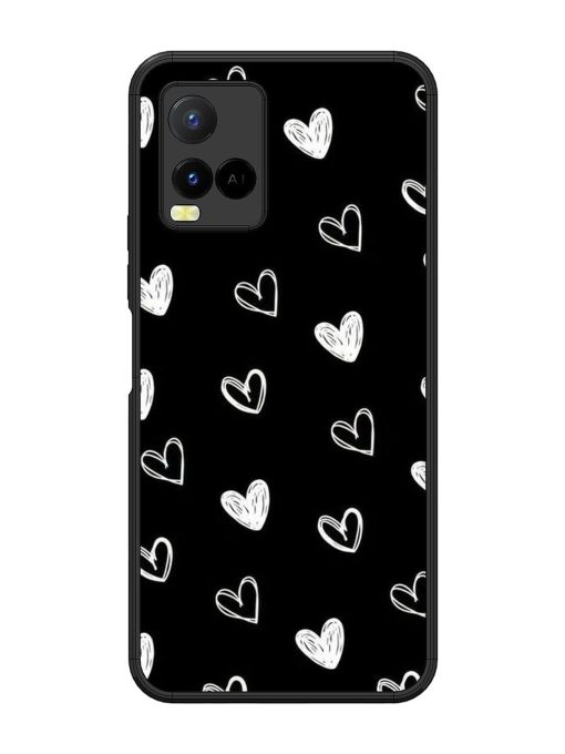 Scattered Hearts Glossy Soft Edge Case for Vivo Y21 Chachhi